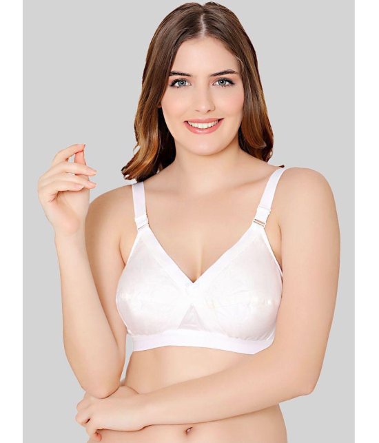 Bodycare White Cotton Blend Non Padded Womens Everyday Bra ( Pack of 1 ) - None