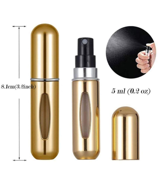 SHB 5ml Refillable Aluminum Perfume Bottle Portable Travel Cosmetics Sub-Bottle Mini Spray Bottle (Random color)