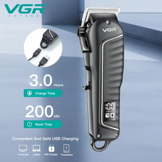 VGR V-683 Hair Clipper For Men Black-VGR V-683 Hair Clipper For Men, Black