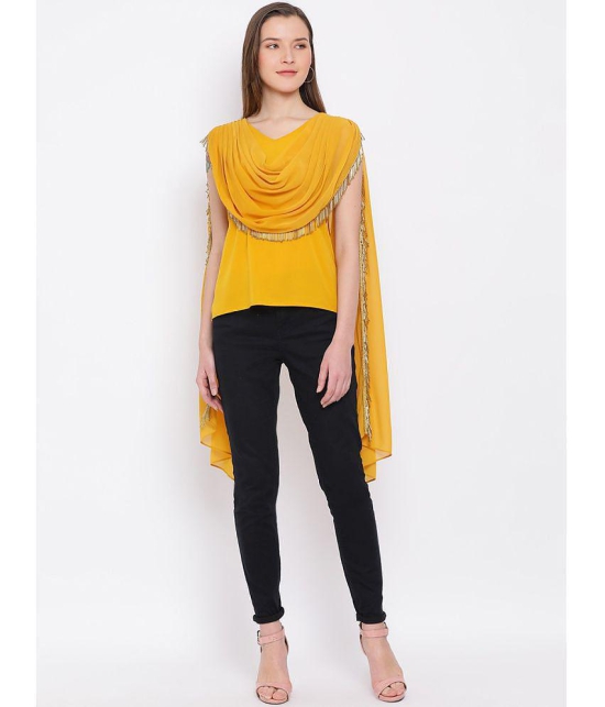 ALL WAYS YOU - Yellow Polyester Womens Regular Top - XL