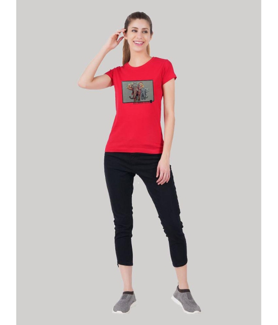 ferocious - Red Cotton Regular Fit Women's T-Shirt ( Pack of 1 ) - None