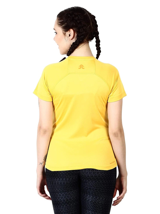 WOMEN V NECK TEE-M / Yellow