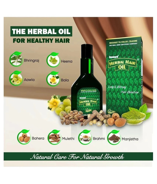 Deemark Herbal Hair Oil  (Pack of 3, 360ml.) - Long & Shiny Hair | Anti Hair Fall Control | Thick & Long Lasting Soft Hair