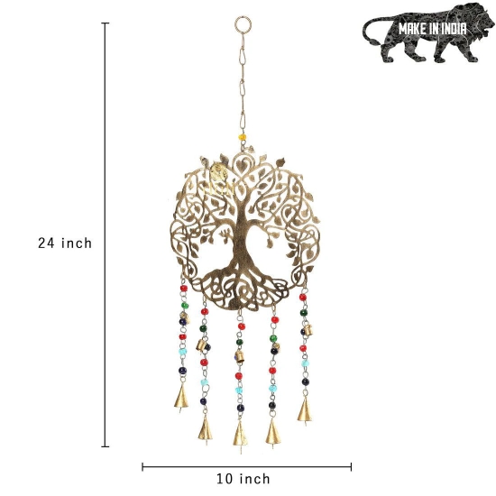 Windchime Wall Hanging Wall Decor, Rustic Wall Hangings-Golden