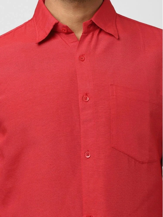 DESHBANDHU DBK - Red Cotton Regular Fit Mens Casual Shirt (Pack of 1 ) - None