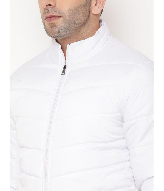 9TY3REE Polyester Men''s Puffer Jacket - White ( Pack of 1 ) - None