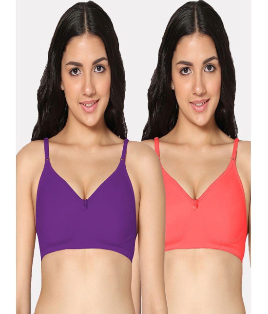 IN CARE LINGERIE - Multicolor Cotton Non Padded Women's Everyday Bra ( Pack of 2 ) - None