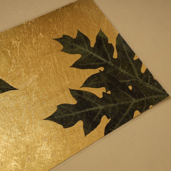 Gold - Papaya Leaf Art Work Tablemats (Set of 6)