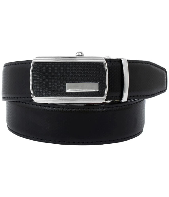 Zacharias - Black Leather Mens Casual Belt ( Pack of 1 ) - None