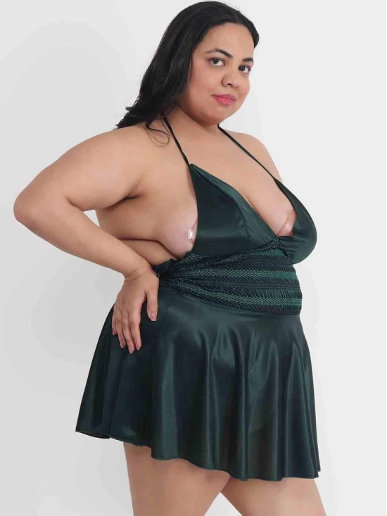 Plus Size Hot Short Green Bikini Dress for Honeymoon BB35Gb