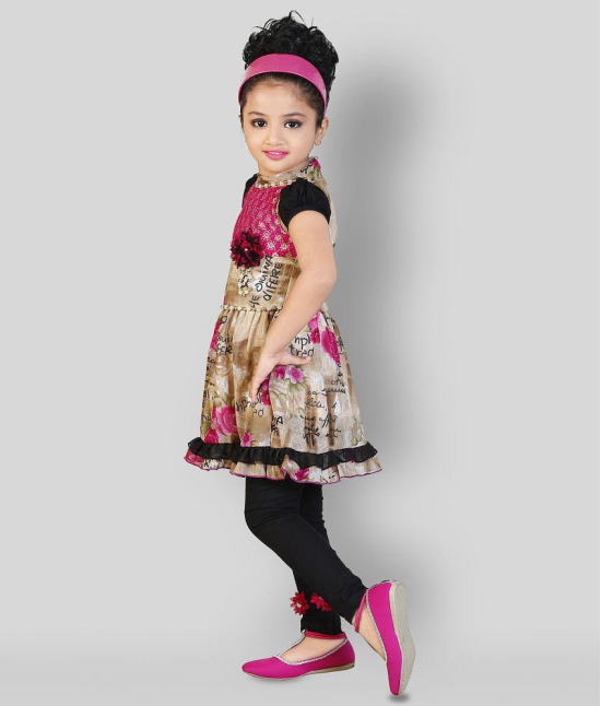 Zadmus - Multicolorcolor Cotton Blend Girl's Frock ( Pack of 1 ) - 5-6 Years