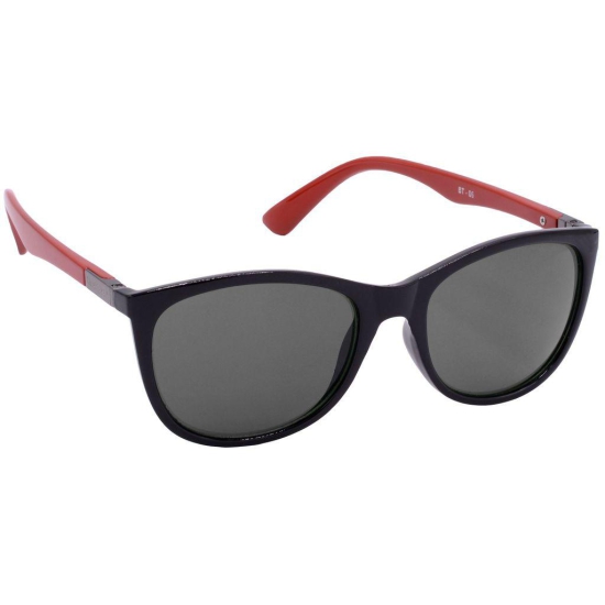 Hrinkar Grey Cat-eye Sunglasses Styles Black, Red Frame Glasses for Women - HRS-BT-06-BK-RD-BK