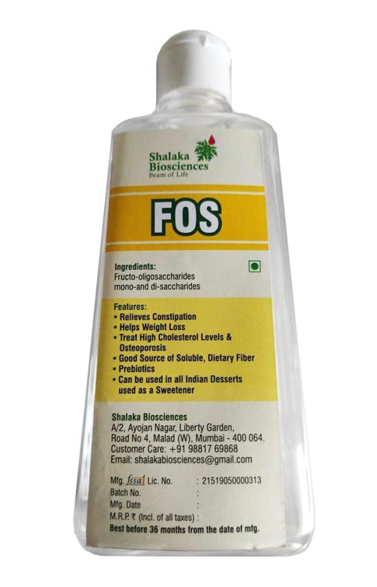 Shalaka Biosciences FOS - Fructooligosaccharides Probiotic Enhancer Inulin - Soluble Fiber Sugar Substitute