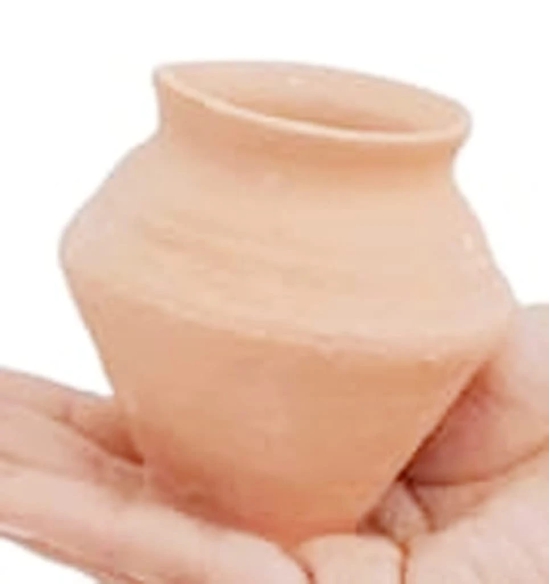 Mii Art Mitti Ka Kalash in Diwali (Material-Soil)(Size-10 Cm,Medium) 2pcs 2 Kalash Use in Diwali & Karvachoth for Puja.