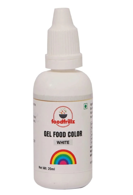 foodfrillz Super Red and White Food Gel Color, Pack of 2 Finest colour for Cake,cookies,Ice Creams,Sweets