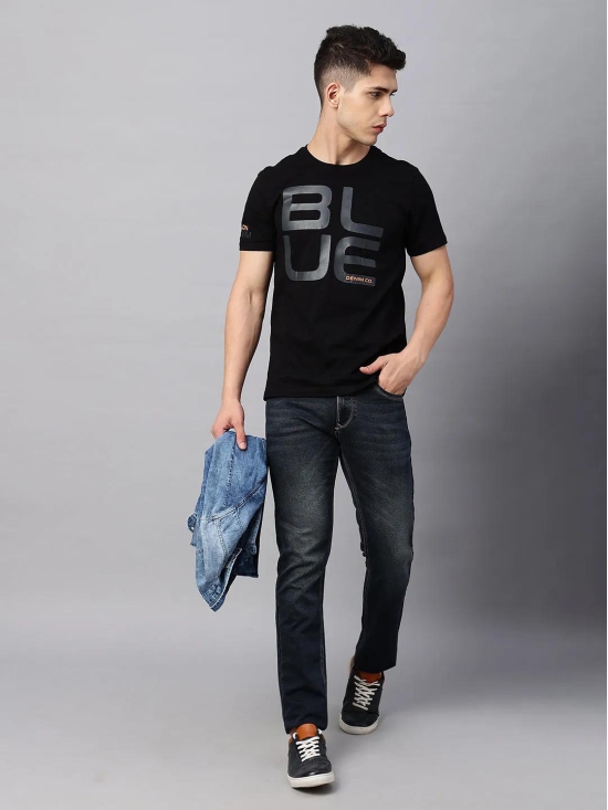 Dark Tinted Blue Slim Fit Jeans-36 / Blue