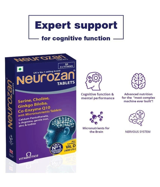 Vitabiotics Neurozan Cognitive Function Supplement 30 no.s Vitamins Tablets