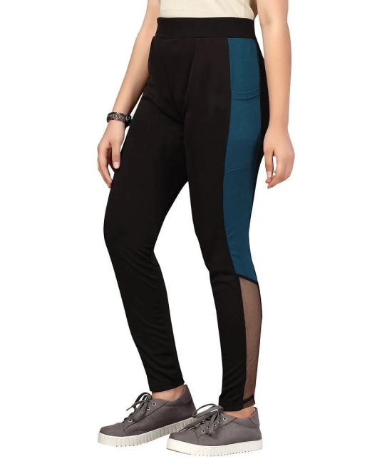 Aarika Girls Black-Blue Colour Track Pant - None