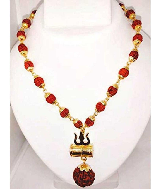 PAYSTORE Shiv Shakti Kavach 5 Mala With Shiv Trishul & Damru - None