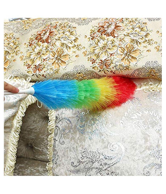 Multipurpose Multicolour Neon Plastic & Microfiber PP Static Duster for Glass, Fan, AC, Car Dashboard/Seat, TV, Fridge,Printer etc