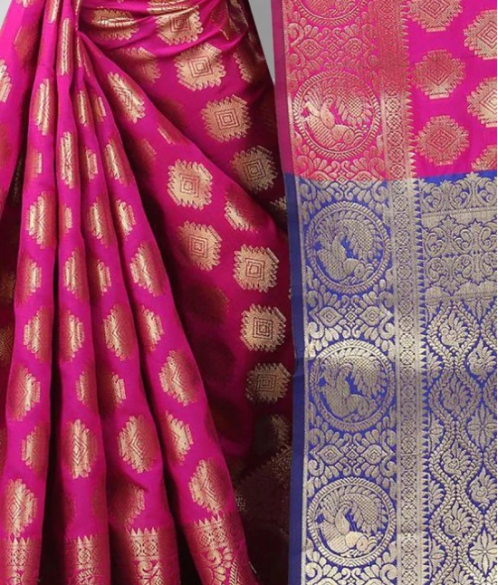 Gazal Fashions - Multicolor Silk Saree With Blouse Piece ( Pack of 1 )