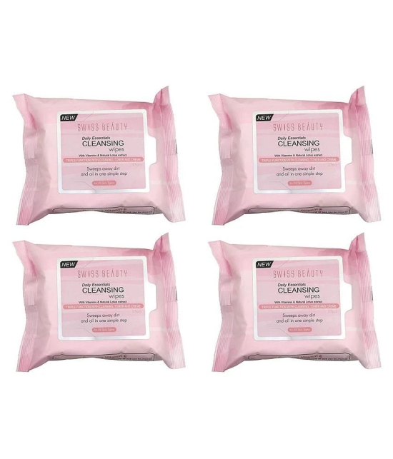 Lenon Beauty Swiss Beauty Wet Wipes ( 120 Pcs ) Pack of 4