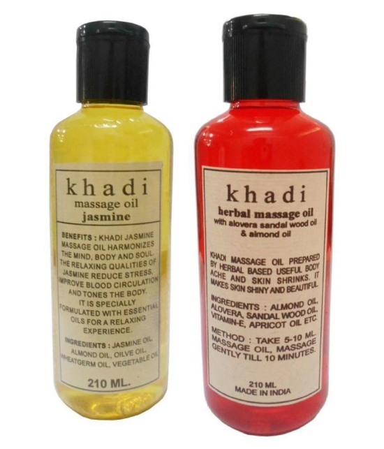 Khadi Massage oil Combo- Sandalwood & Jasmine 210ml