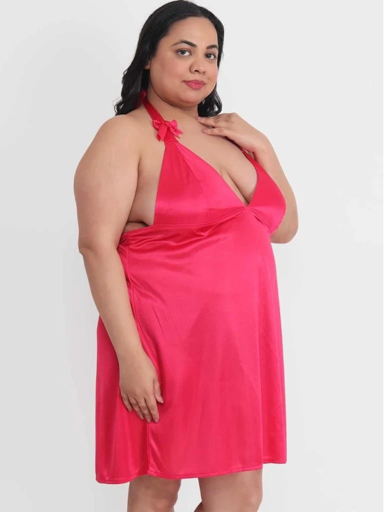 Plus Size Sexy Solid Cherry  Honeymoon Babydoll Bikini Dress BB41C