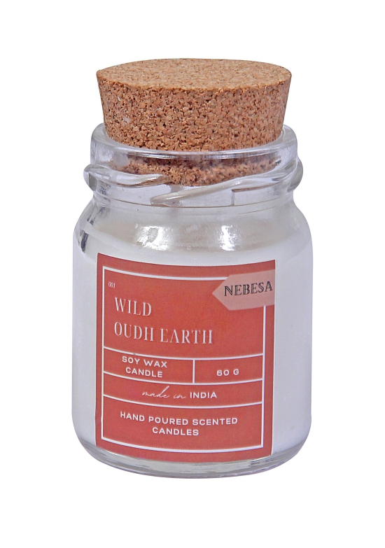 WILD OUDH EARTH SOY WAX CANDLE (Glass Jar)-100g