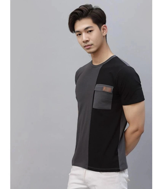 Rigo Cotton Blend Slim Fit Colorblock Half Sleeves Mens T-Shirt - Grey ( Pack of 1 ) - None