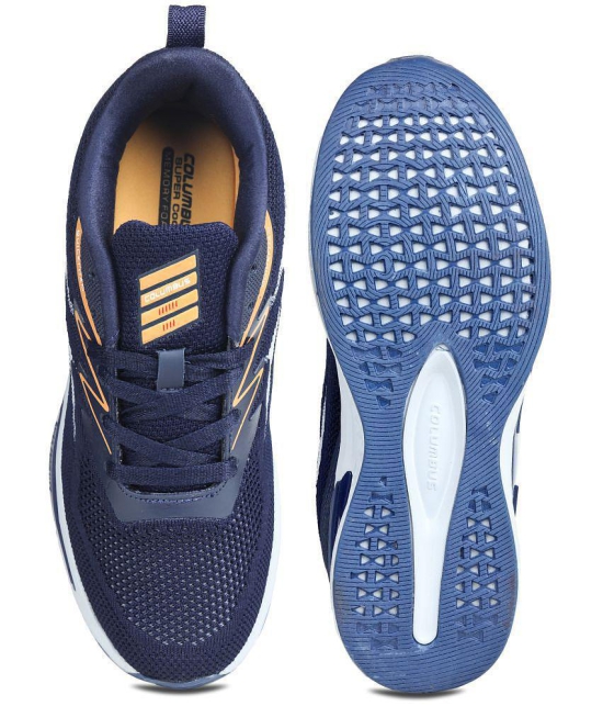 Columbus - QUICKFOAMPLUS Shoes Navy Mens Sports Running Shoes - None