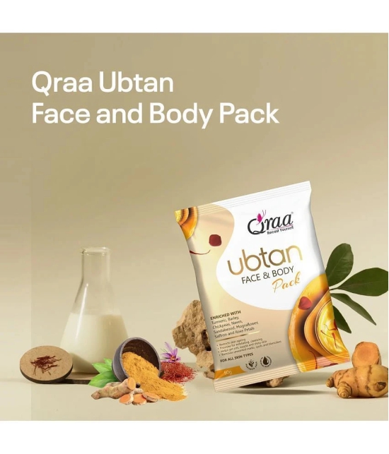 Qraa Ubtan Facepack For Glowing Skin,Acne,Pimples,Detan,& Brightening|Pack Of 3|150G