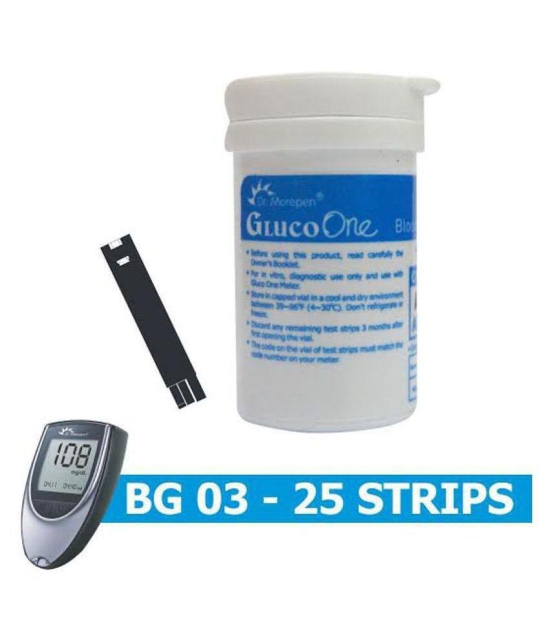 Dr Morepen 25 Test Strips for BG 03 Glucometer (Strips Only Pack) Expiry- March 2024