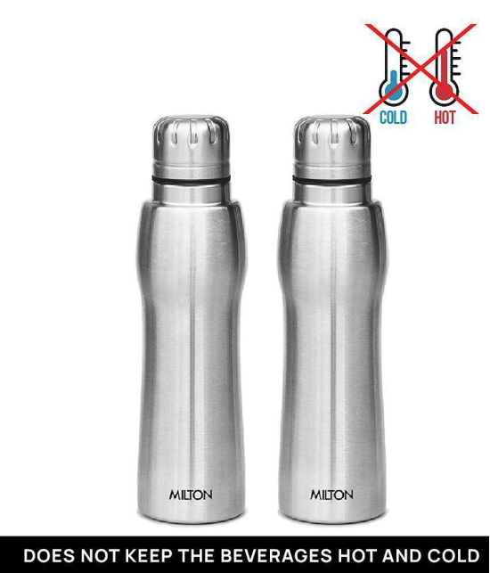 Milton Elate 750 Stainless Steel Water Bottle, Set of 2, 635 ml Each, Silver - Silver