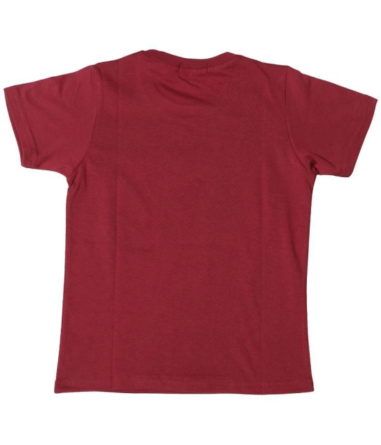 NEUVIN - Maroon Cotton Boys T-Shirt ( Pack of 1 ) - None