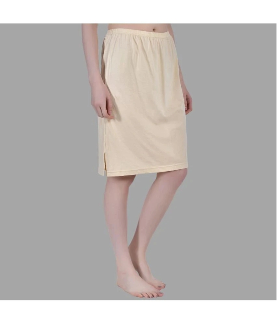 AIMLY Beige Cotton Womens Straight Skirt ( Pack of 2 ) - None