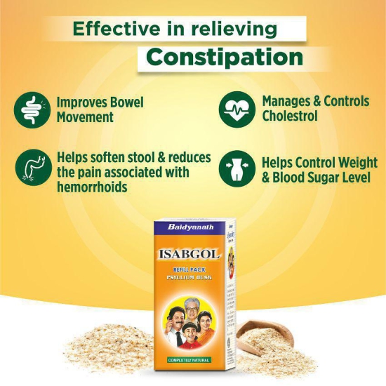 Baidyanath 99% Pure Isabgol Psyllium Husk- Powder 200gm