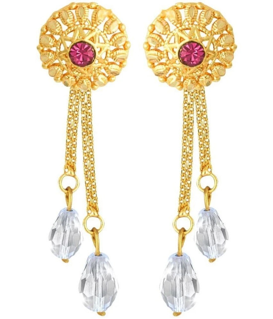 Vighnaharta Golden Drop Earrings ( Pack of 1 ) - Golden