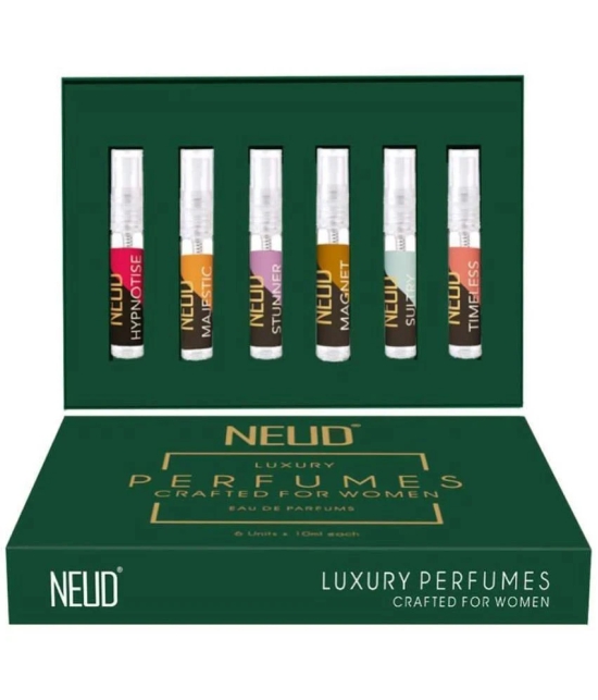 NEUD Luxury Perfumes for Women - 2 Packs (6 Vials x 10ml Each)