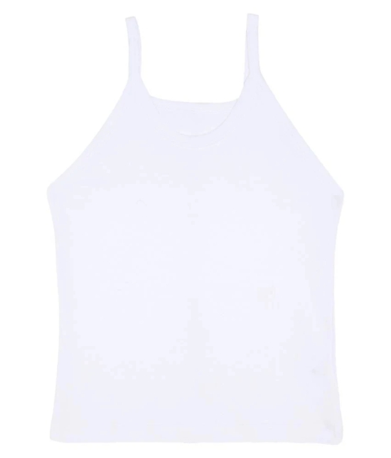 Bodycare Girls White Dori Neck Sleeveless Vest pack Of 6 - None