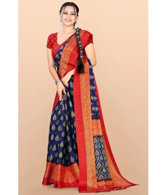 LEELAVATI - Multicolor Crepe Saree With Blouse Piece ( Pack of 1 ) - Multicolor