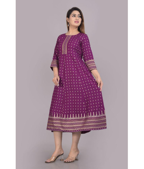 SIPET - Purple Rayon Womens Anarkali Kurti ( Pack of 1 ) - None