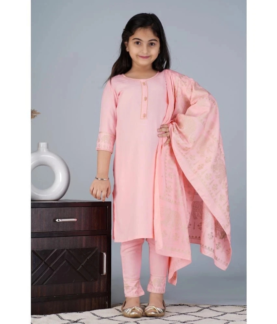 Itemzon PeachPuff Viscose Girls Suit Sets ( Pack of 1 ) - None