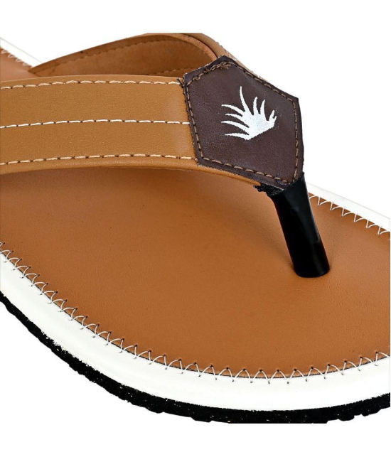 GRASS WALK - Brown Mens Thong Flip Flop - None