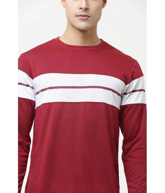 Leotude - Maroon Cotton Blend Regular Fit Mens T-Shirt ( Pack of 1 ) - None