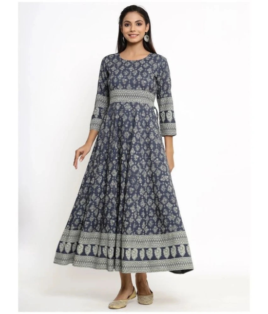 KIPEK Grey Rayon Anarkali Kurti - Single - S