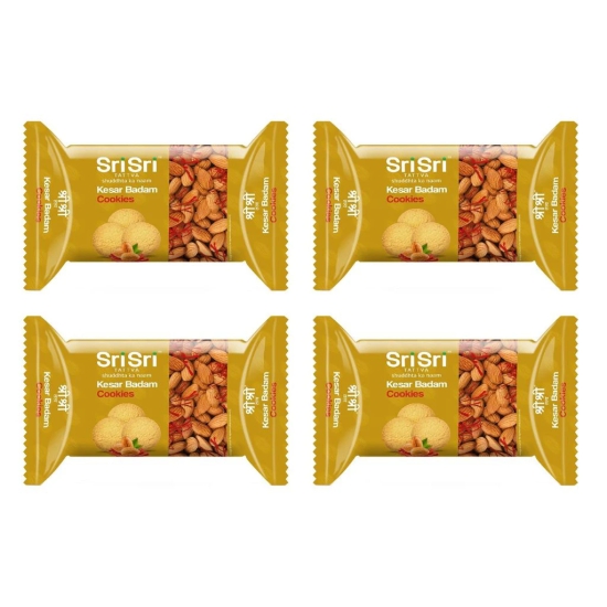 Sri Sri Tattva Kesar Badam Cookies, 50g each