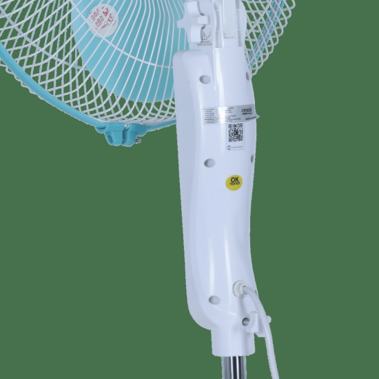 Croma 40cm Sweep 3 Blade Pedestal Fan (With Copper Motor, Blue)