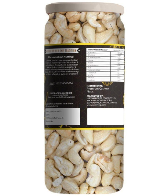 Nutty Yogi Plain Cashews 500 gm