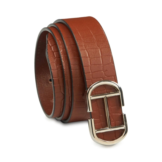 Men''s Genuine Leather Casual Belt - Tan-42